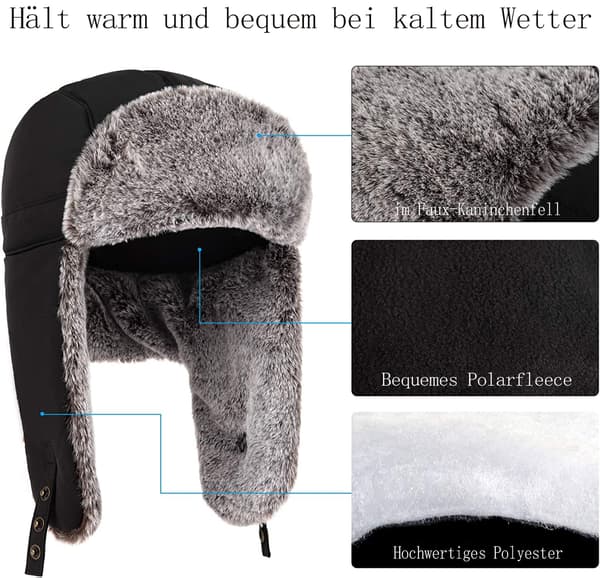 Mænds Vinter Russisk Hat Jagt Hat
