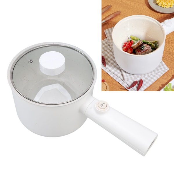 Kompakt Portabel Elektrisk Kokare, Non-Stick Beläggning Multifunktionell Kastrull med Snabb Uppvärmning för Enkla Matlagningsäventyr