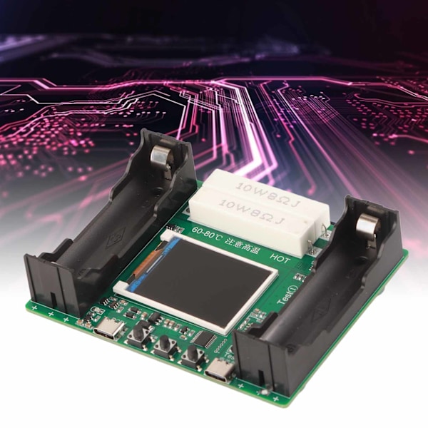 Batteri Intern Modstandstester 1.77in LCD Display Tilstande Justerbar 18650 Lithium Batteri Kapacitetstester DC5V