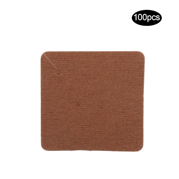 100 st 5 x 5 cm DIY Hantverk Smycken Hänge Halsband Display Hängande Kort Kaffe
