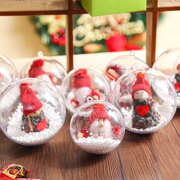 DIY Hantverksbollar, Klara Akryl Terrarium Boll Ornament för Fyllbara Ornament, Splittersäkra Sfäriska Dekorativa Bollar för Badbombsform, Bröllop