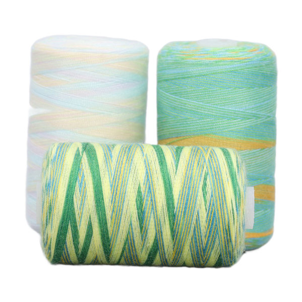 Sytrådsset 1000 Yards Färgglada Polyestertrådsrullar för DIY Handsömnad Maskinsömnad Broderi 6st