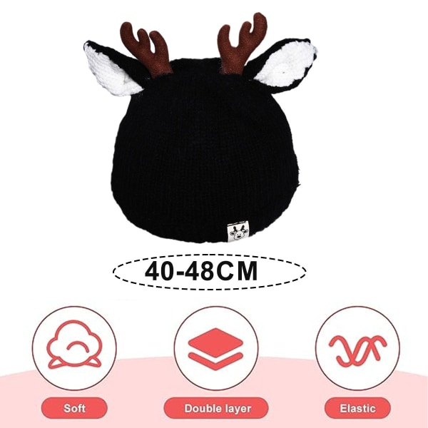 Cute Reindeer Baby beanie warm hat Knitted beanie baby girl boy