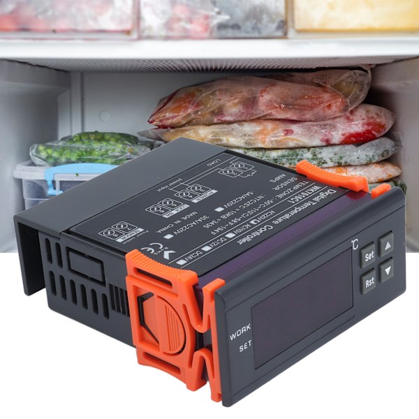 Digital Temperaturregulator Elektronisk Tempkontroll Termostat med LCD-Display Sonda AC220V/5A