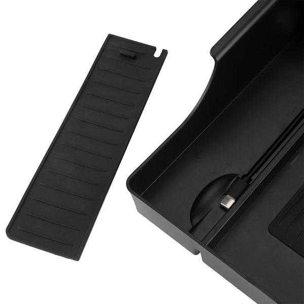 Trådløs Telefonoplader Organizerboks med Vandkopholder Passer til Tesla Model S/X 2016.10-2019