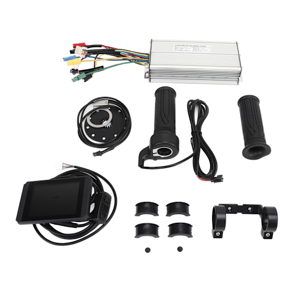 36V 48V 1000W Elektrisk Borstlös Motorsats 30A Fyrkantsvåg Dual Mode Controller LCD8H Panel 10B Effekt Magnetisk Punkt 20X Fullgasreglage