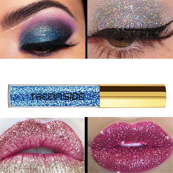 TREEINSIDE Glitter Eyeliner Flytande Glansig Metallic Eyeliner Ögonmakeup #08