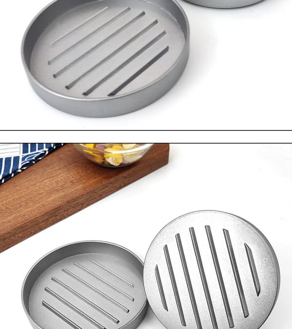 Non-Stick Burgerpresse Aluminium Hamburger Patty Maker til BBQ Gr
