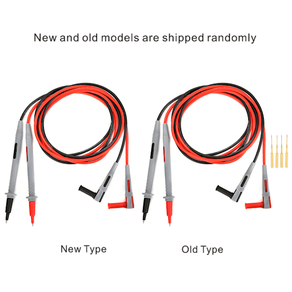 P1505 150cm 1000V/10A Universal Multimeter Testlednings-Sondekabel Silikonomslag Kobber Nål