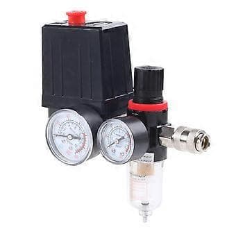 Liten tryckregulator med manometer Högprecisions tryckregulator med tydlig skala för kompressorer