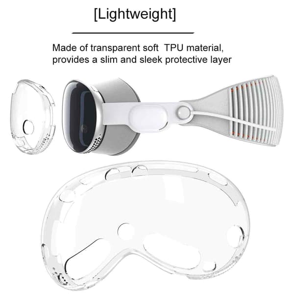 Gäller Apple Vision Pro skyddsfodral MR huvudmonterad utrustning Vision Pro finhålsskydd transparent
