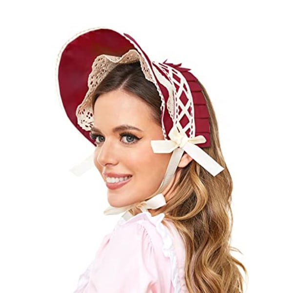 Blonder Bonnet Hat Colonial Pioneer Hodeplagg Te Selskap Kostyme Sol