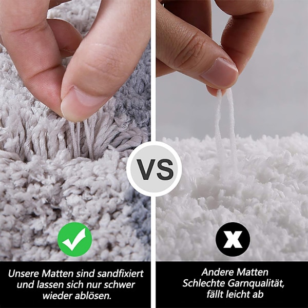 Badrumsmattor för alla utrymmen, extra mjuka badrumsmattor i mikrofiberplysch med snabbtorkande teknologi och halkfri baksida, idealiska för dusch, badkar, handfat