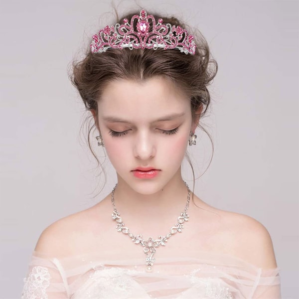 Sølv Krystal Tiara Kroner Til Kvinder Piger Prinsesse Elegant Cro
