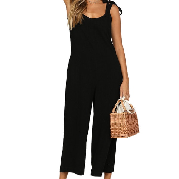 Casual Tank Top Jumpsuit Uden Ærmer Jumpsuit Med Snøre