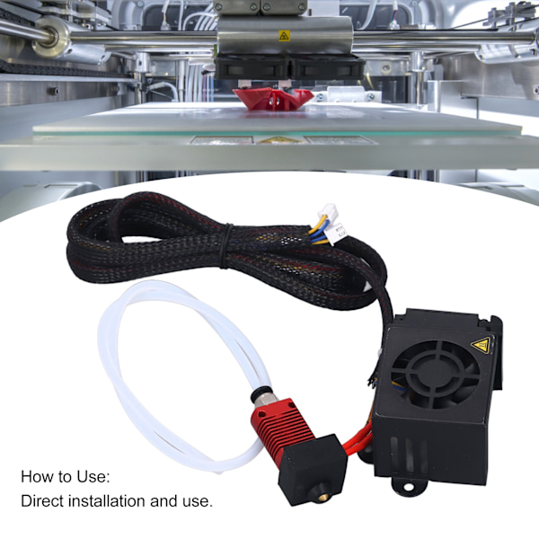 Hot End MK8 Ekstruder 3D-Skriver Hotend Dysenhode 0,4 mm Tilbehør for Ender‑3 Ender‑3s