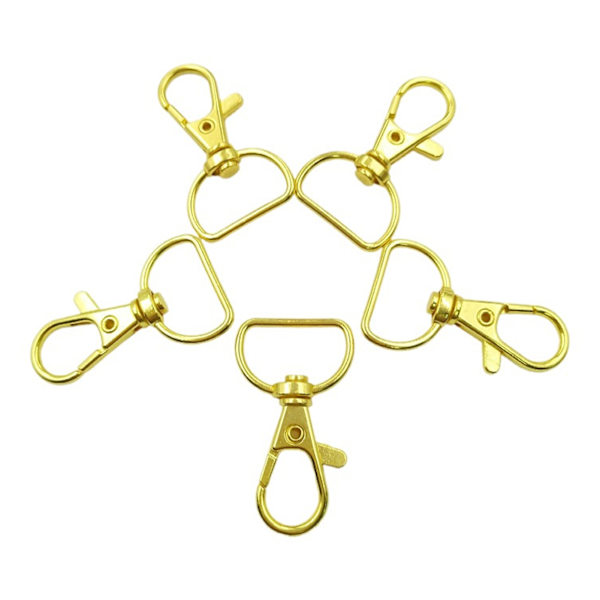 10 stk Nøkkelringkroker Gull Nøkkelringringer Klips for DIY Dekorative Smykker Håndverk