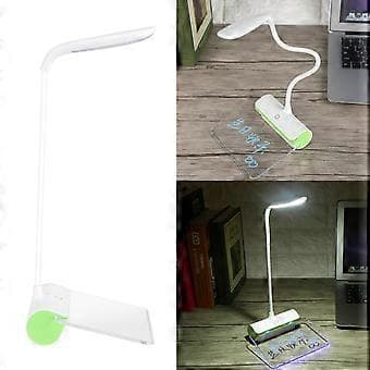 Dæmpbar Touch Sensor LED Lampe USB Skrivebordslampe med Beskedtavle Grøn
