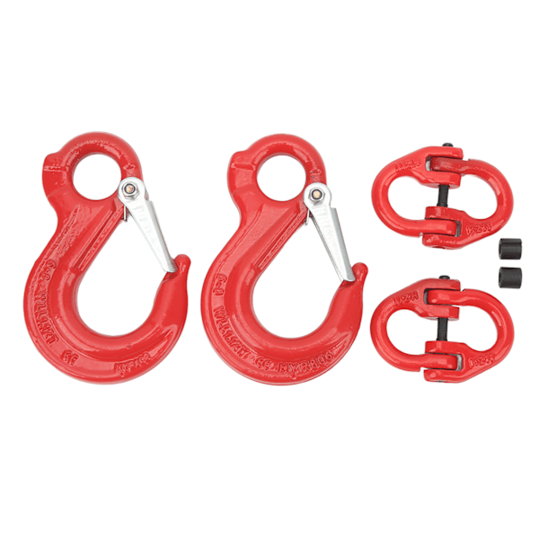 2 Sæt Slip Hook Eye Sling Heavy Duty 1.12T Bærende Trailer Løft Hammer Lås Kædeforbindelse