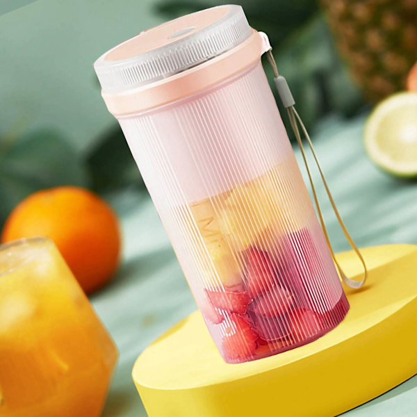 Portabel Blender Juicekopp USB Mini Juicekopp Elektrisk Blender Juicekopp för Hemmet Rosa