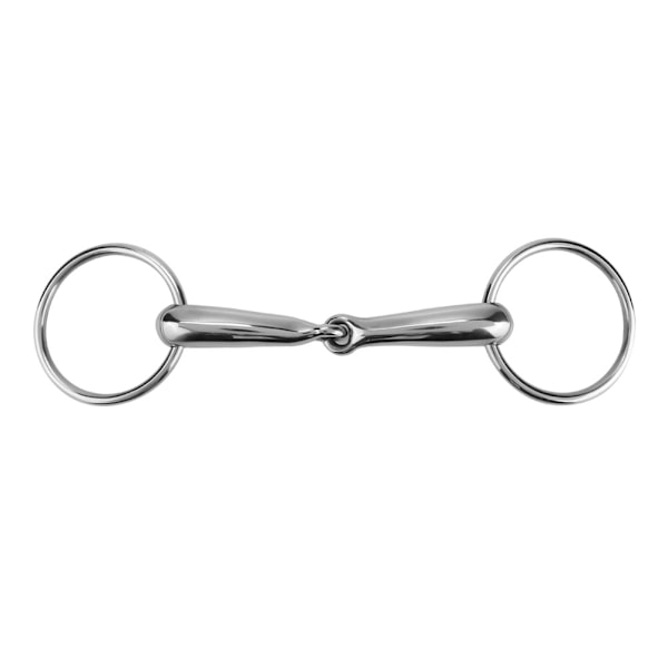 Holdbar Hul Rustfrit Stål Ring Snaffle Mund Hestebid Løbstilbehør (Heste Mund 135mm)