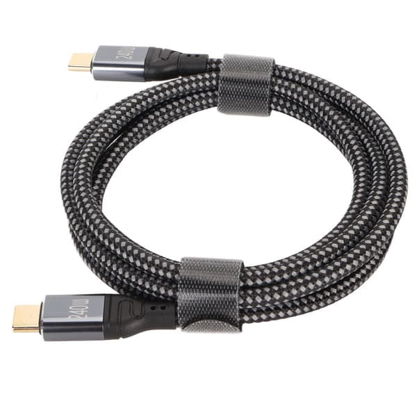 USB C till USB C-kabel, PD3.1 Snabbladdning, 240W USB C till USB C, Stöder 480 Mbps dataöverföring med ESafety-chip, Slitstark nylonflätning och