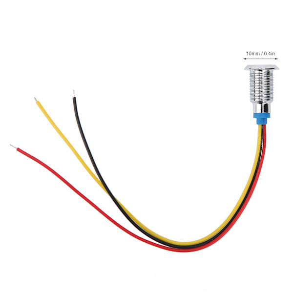 4 Sarjaa Esijohdotettuja Pyöreitä LED-valoja Vedenkestäviä 2-värisiä Indikaattoreita Yhteinen Katodi 10mm 3-6V (Punainen ja Keltainen)