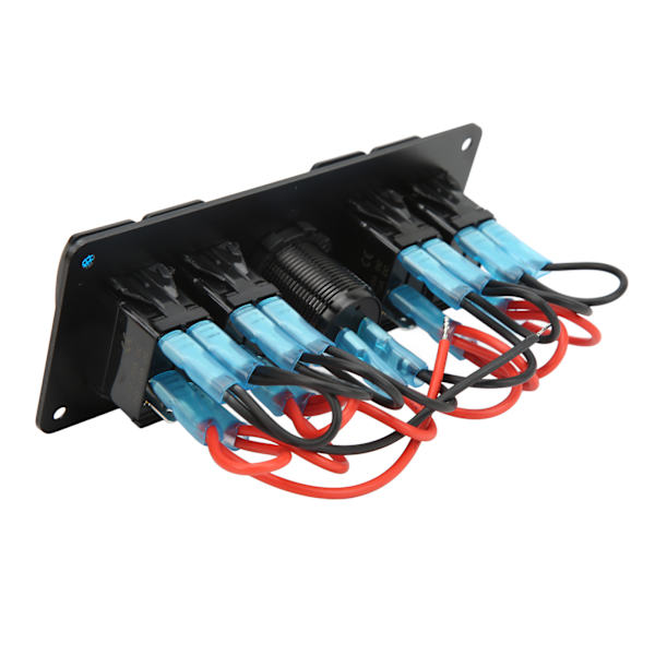 4-in-1-yhdistelmäkytkentäpaneeli, kaksi USB-laturia, LED-jännite-näyttö, sopii UTV:lle, ATV:lle, kuorma-autolle, perävaunulle, busseille, jahdeille ja veneille