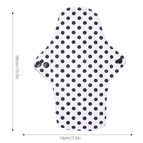 5 stk Kvinnelige Sanitærbind Bomulls Gjenbrukbare Lekkasjesikre Vaskbare Gravide Kvinne Menstruasjonsbind M 19cm x 26cm