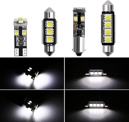 LED-lyspærer 6000-8000K 12V lyspærer hvit mini interiør L