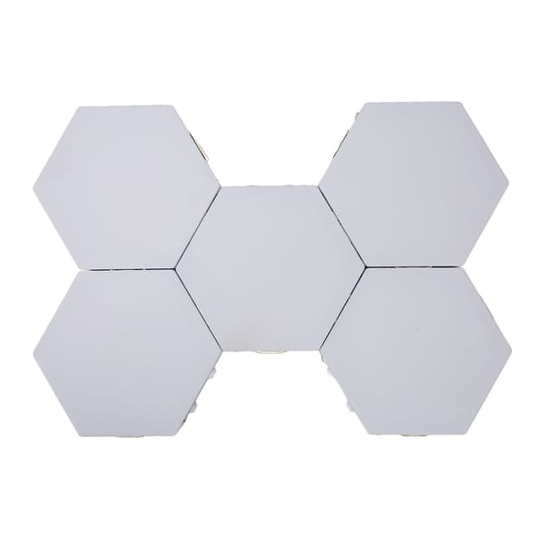 Modulära paneler med DIY-formfunktion, beröringskänslig väggmonterad hexagonal lampa för sovrum, vardagsrumsinredning, magnetisk panelanslutning aktiverad