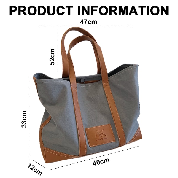 Large Canvas Tote Bag For Women, Causal Shoulder Bag With