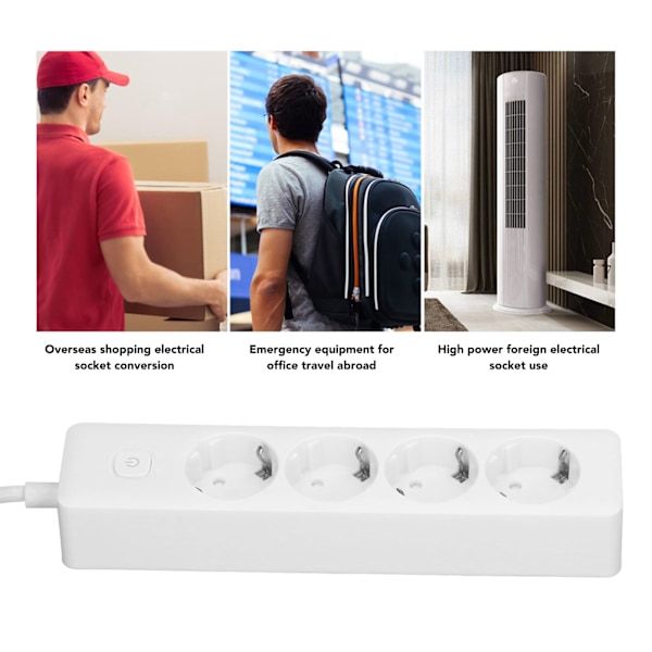 Ulkoilmavirtajohto Useilla Pistorasioilla Sähköinen Jatkojohto Suojapistokkeella 10A 2200W EU-Pistokkeella 250V SF008‑4