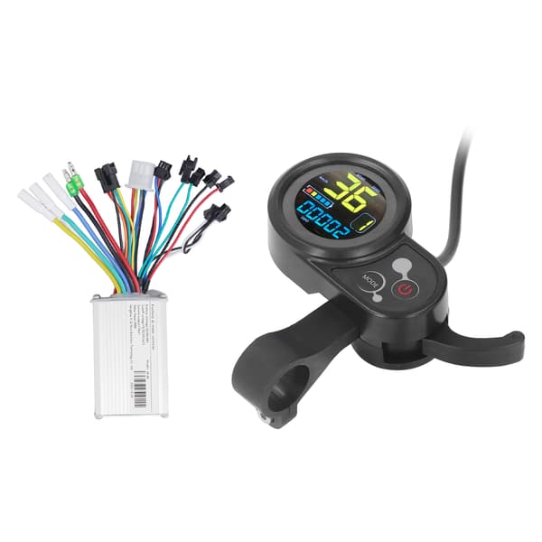 Elektrisk Scooter Controller Kit, Borstlös Motor Controller med LCD-Display och Hastighetsövervakningspanel, Justerbara Inställningar för 350W Motorsystem