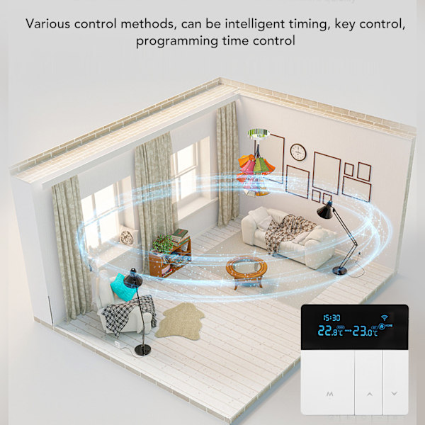 Intelligent Digital Termostat LCD-Skärm APP-Kontroll NTC Programmerbar Termostat Temperaturregulator AC90V‑240V WIFI Stöds Inte