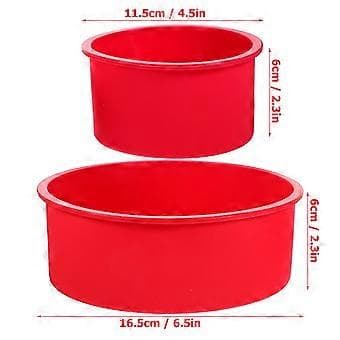 2 stk. silikone runde kageforme non-stick silikone muffin form kageform bagværk bageform