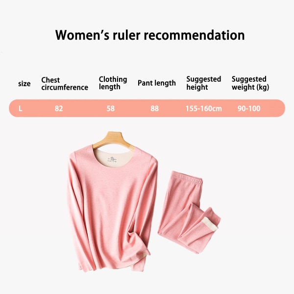 1 set rosa termisk underklädesset för män och kvinnor