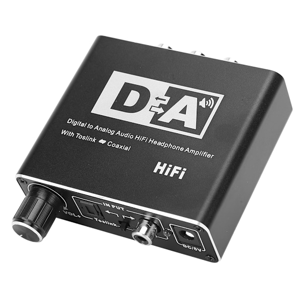 Digital till Analog Ljudkonverterare RCA 3,5 mm Jack Koaxial Optisk Kabeladapter Dekoder