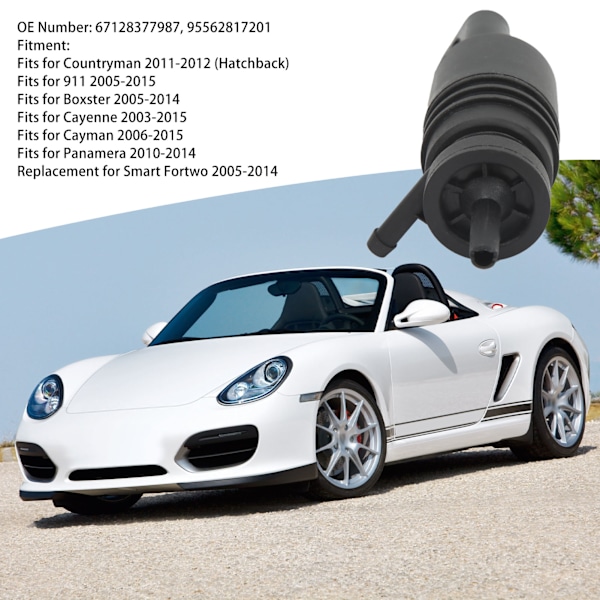 Forrude Vinduevaskerpumpe 67128377987 Viskervasker Pumpe til Boxster Cayenne Panamera