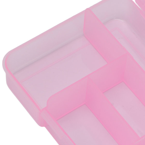 Förvaringslåda för DIY-material, 5 fack, skjutspänne, transparent, för kropps- och ansiktsmålning, plast