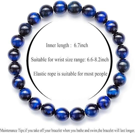 Kvinner 8mm Naturlig Stein Lava Rock Diffuser Armbånd Elastisk Yoga