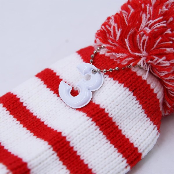 Knit Golf Headcover Set med 3 Pom Pom Head Covers för förare