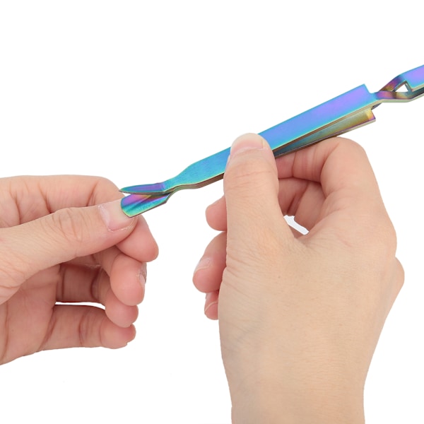 Dubbelsidig Döda Hudskjutare Nagelförlängning Formning Pincett Nagelklämma Manikyrverktyg Gradient Färg