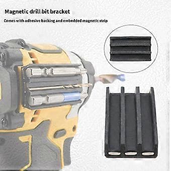 Slagdrill Bitsholder Rackstøtte med Sterke Magneter Egnet for Sikkert Bitfeste, Driver Bit Management