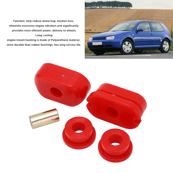Motorfäste Polyuretanbussningar Kit Eliminerar Vibrationer Ersättning för Cabrio MK4