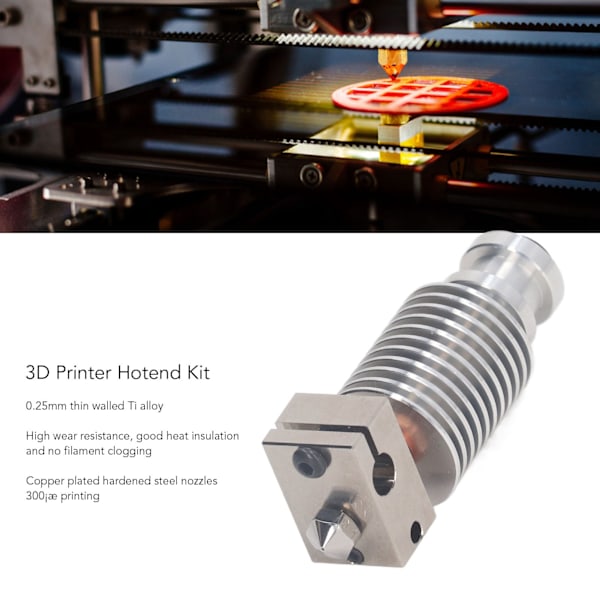 3D Printer Hotend Kit til Voron2.4 Opgradering - Forgyldt Kobberdyse Varmeblok Dele Tilbehør