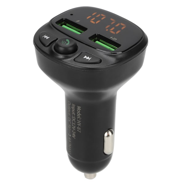 Dobbel USB Bil Bluetooth FM-sender Audioadapter Håndfri Samtale MP3-spiller