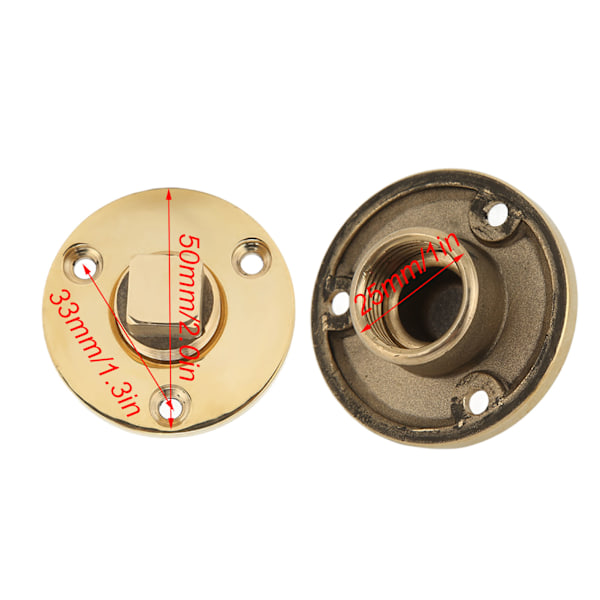 Marindräneringsstoppkit 25mm/1 tum monteringshål Brons Spegelpolerat för Fiskkummar Islådor Yacht