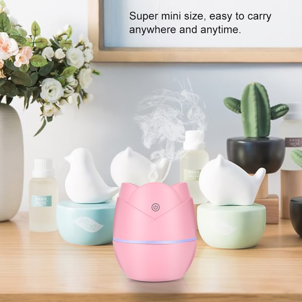 Pink Sød Desktop Luftfugter USB Mini Luftfugter Vandspray