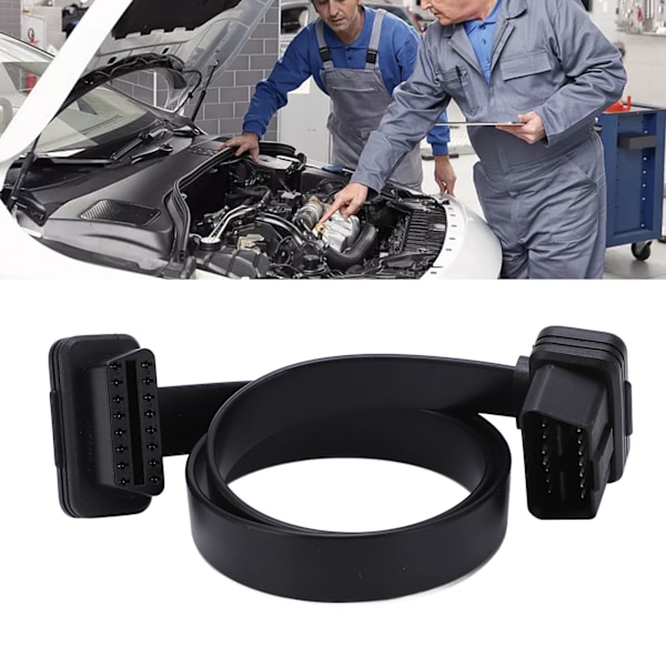 OBDII 16-pins hann til hunn forlengelseskabel Bildiagnostisk ledning for OBD2 skanner kodeleser 1m/3.3ft